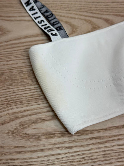 Dior Black And White Bralette High-Waisted Shorts Set - Large Top / Medium Pants