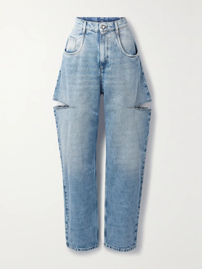 Maison Margiela Womens Ripped Blue Jeans EU38 - UK 6/8