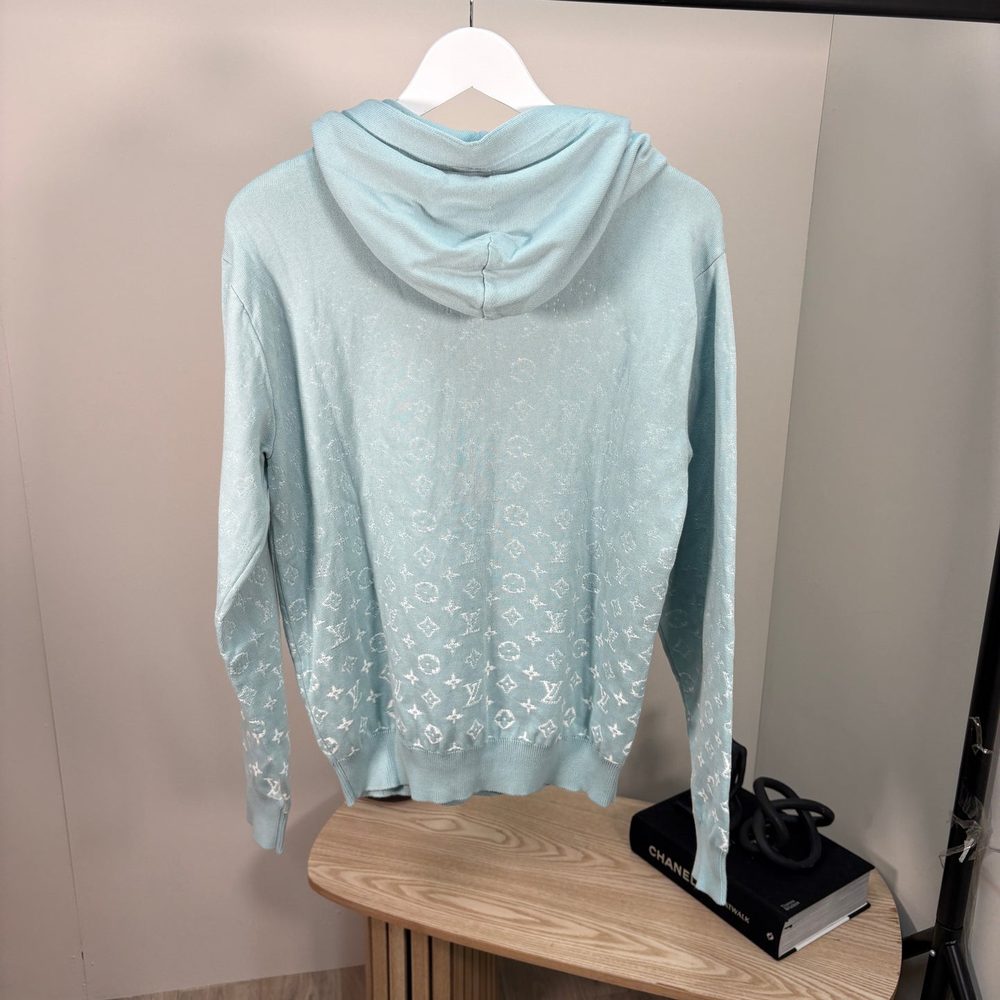 Louis Vuitton Pale Blue Monogram Hoody – XS