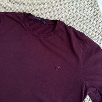 Louis Vuitton Burgundy Embossed LV Monogram T-Shirt, XXL