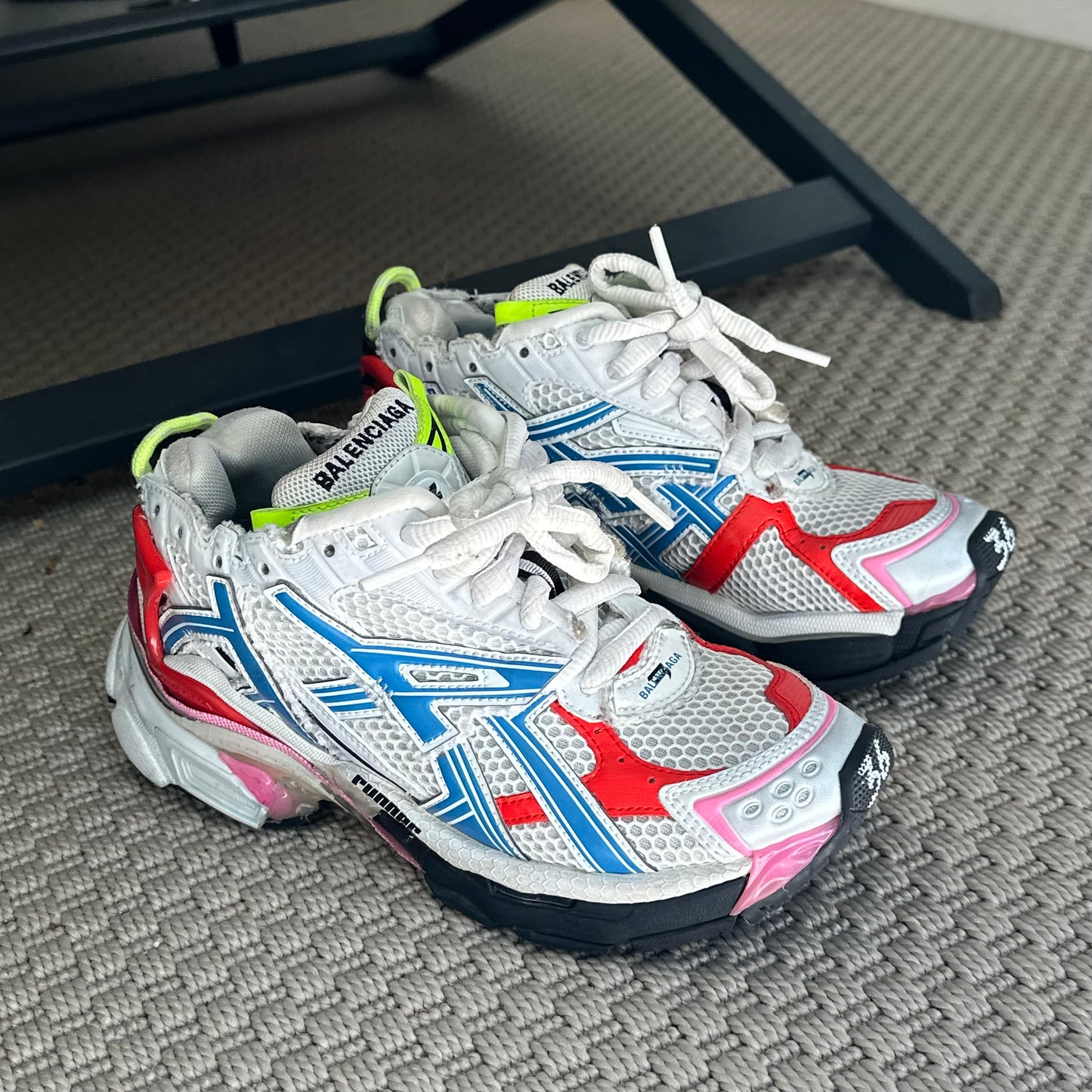 Balenciaga Runner Trainers White Blue Red – EU 36 / UK 3