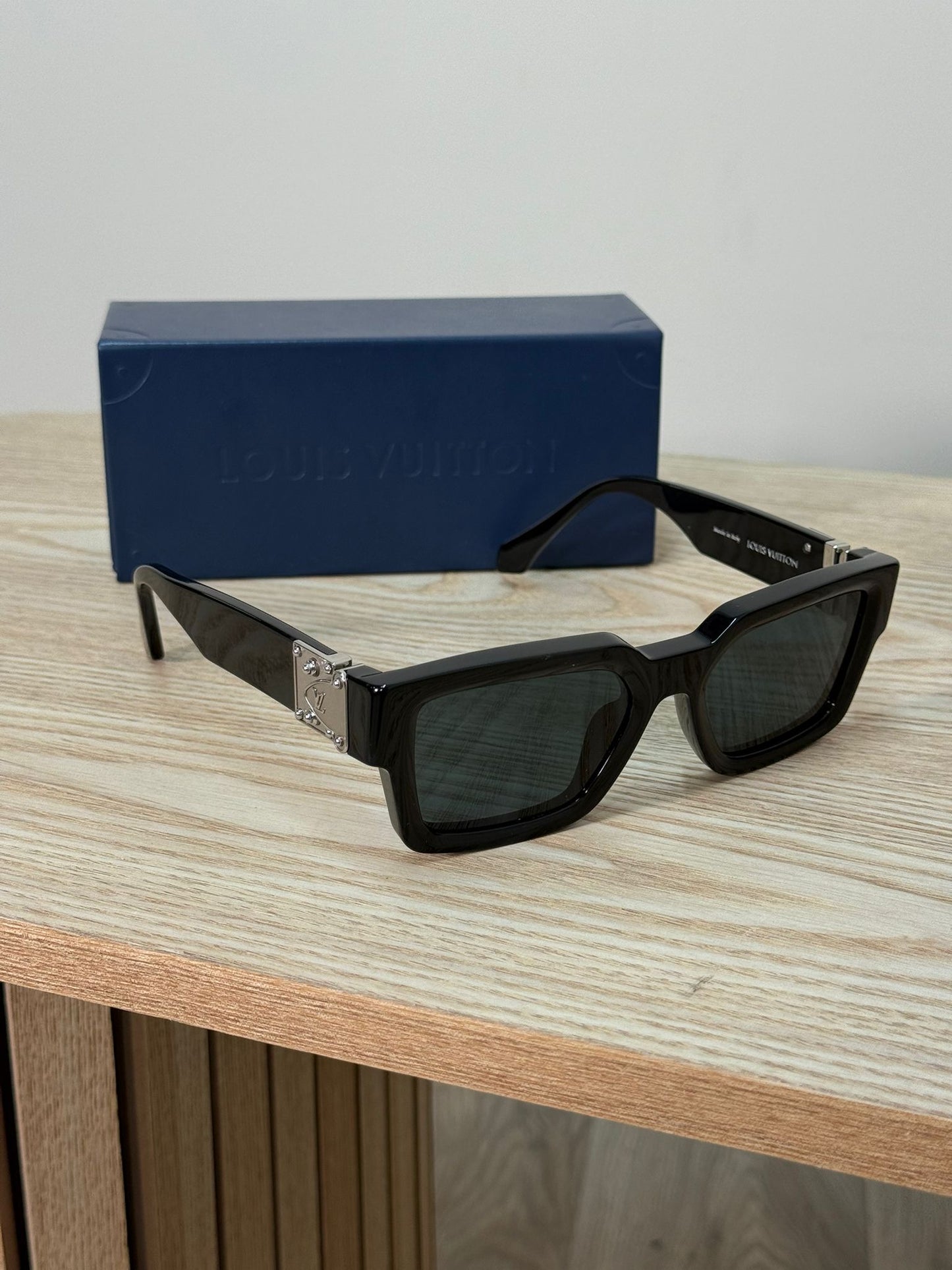 Louis Vuitton Black Silver LV Match Sunglasses - One Size