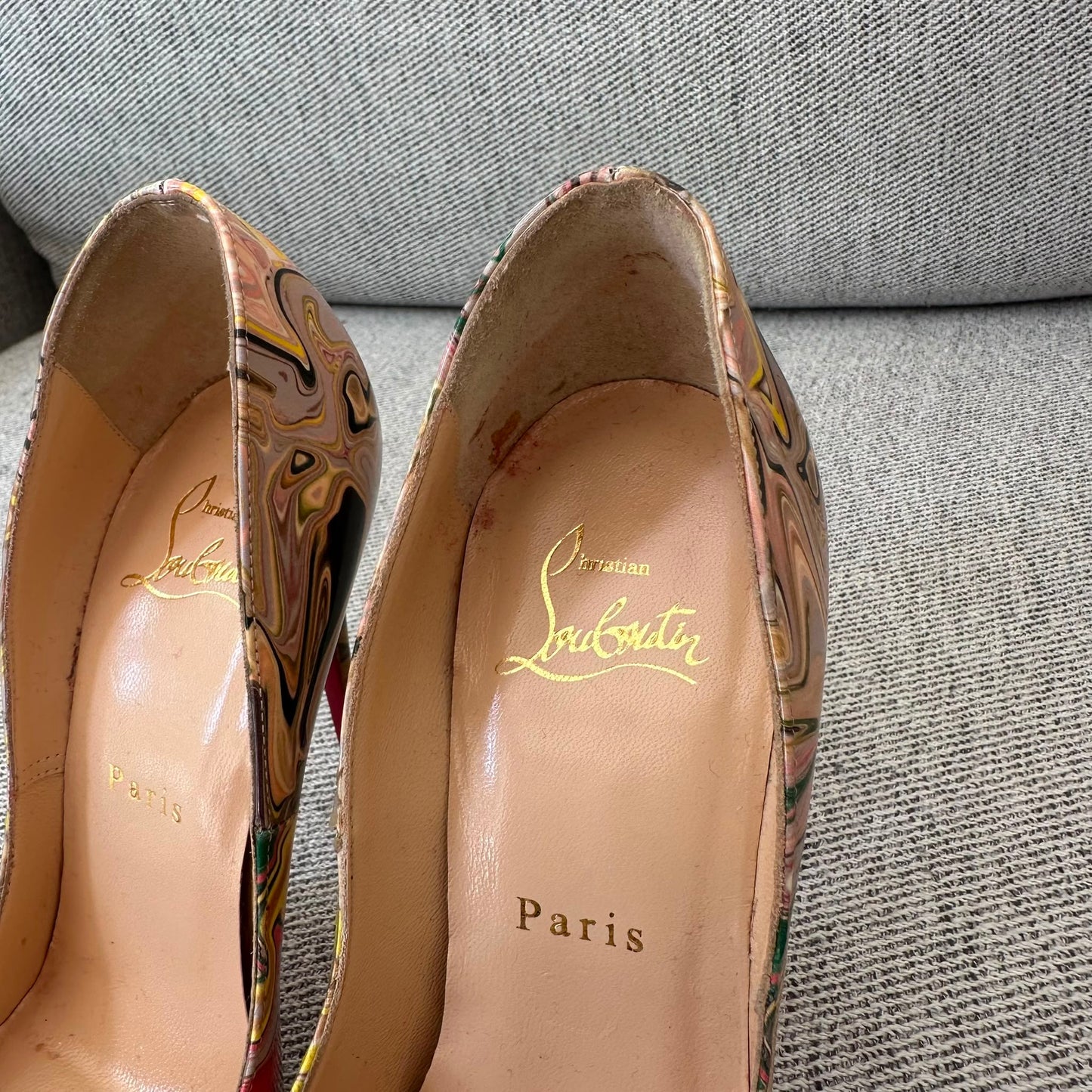 Christian Louboutin Marble Print Pigalle Heels – EU 36 / UK 3