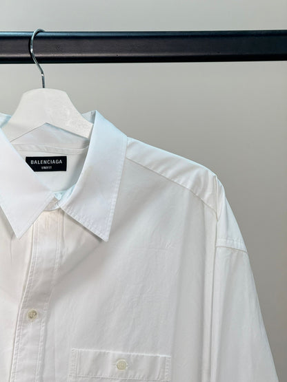 Balenciaga White Unifit Collared Shirt - Small