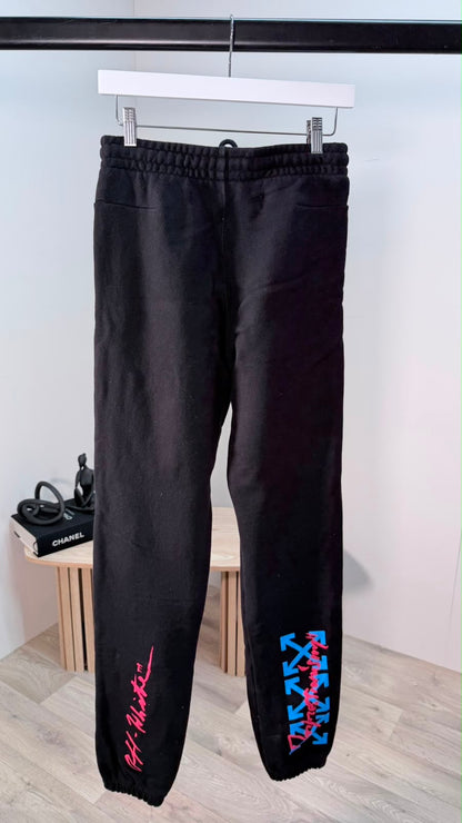 Off-White Black Kiss Slim Graphic Logo Joggers – XS, would fit small