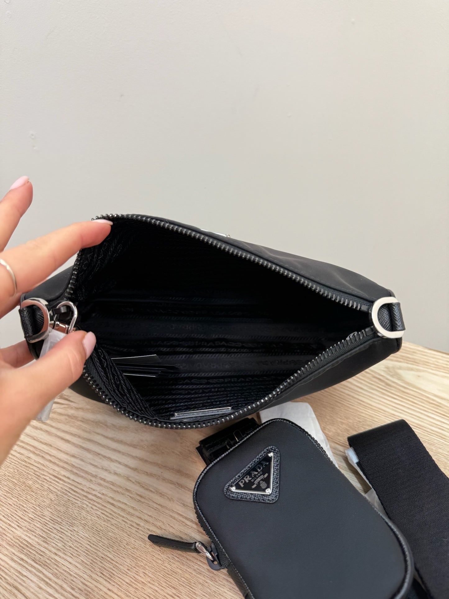 Prada Black Re Nylon Crossbody Bag- Brand New