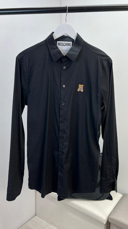 Moschino Black Toy Logo Long Sleeve Shirt (39/Medium)