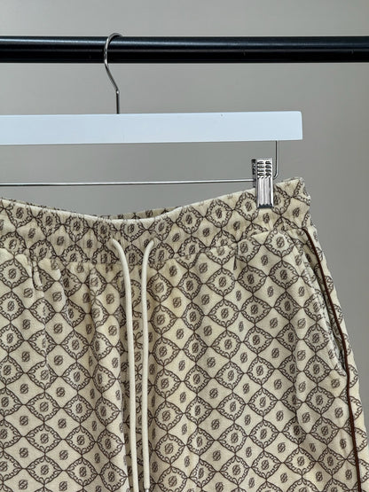 Drole De Monsieur Beige And Brown Zip Up Jacket and Shorts Set - Large
