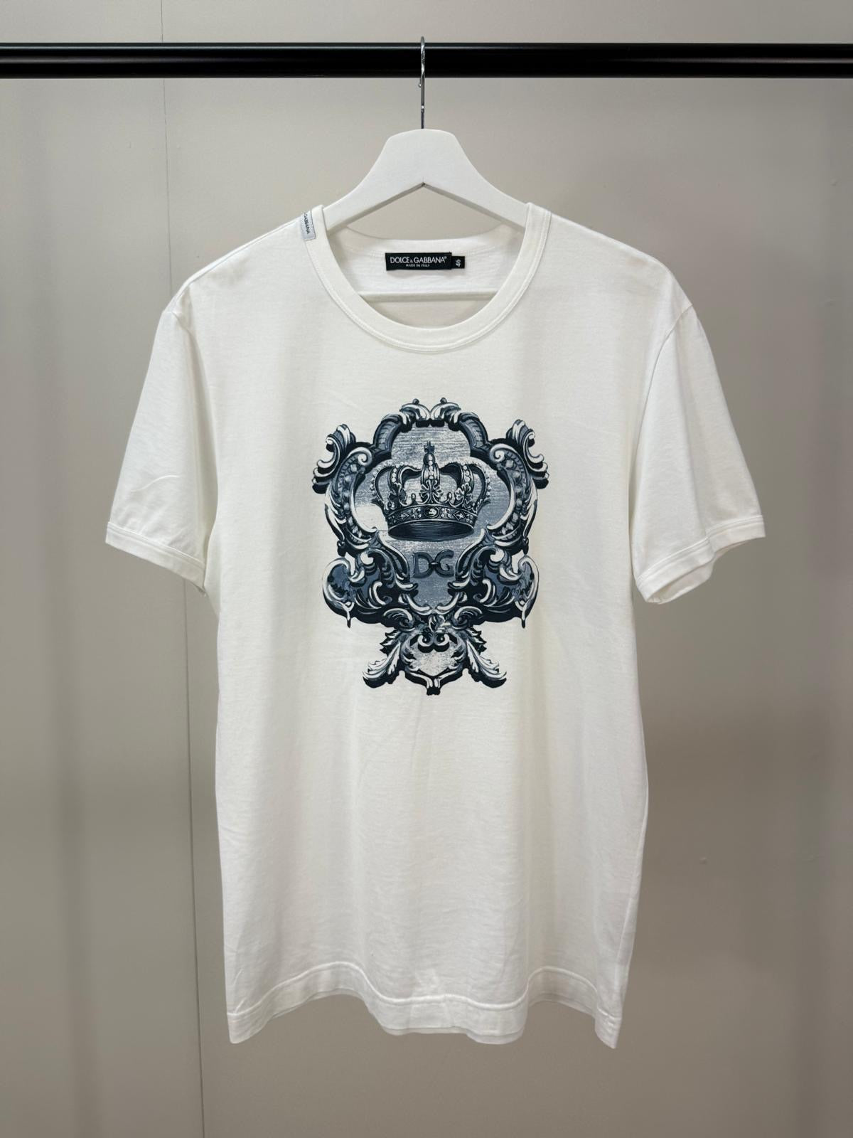 Dolce & Gabbana Blue Crown T-Shirt - 46, UK Small