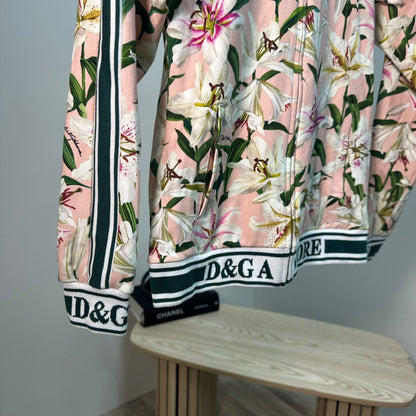 Kids Dolce & Gabbana Peach Green Floral Zip-Up Jacket – Age 11-12