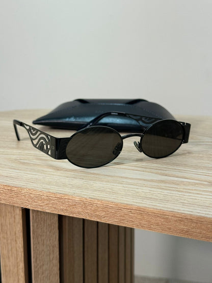 Dior Black Rave Cut-out Cd Sunglasses - One Size