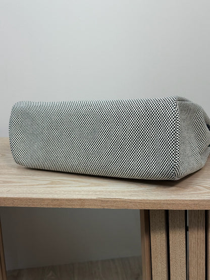 Hermès  Herbag 31 Vache Hunter Toile Quadrille Viking Black White Full Set