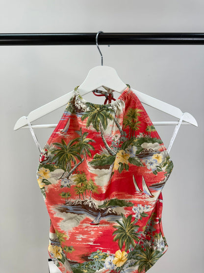 Zimmermann Orange Hawaii Swimsuit New In Tags Size 2/ UK 12