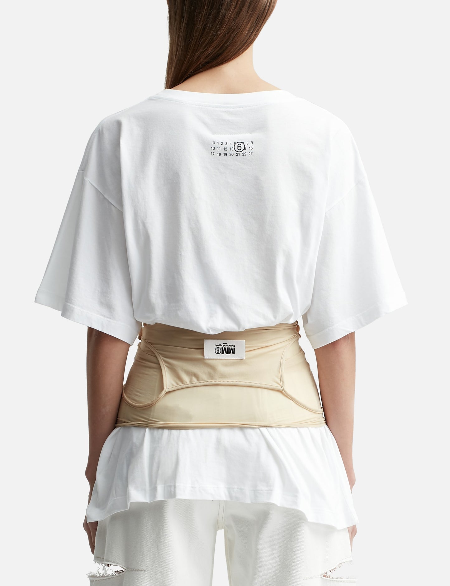 Maison Margiela Beige Camisole Top Layered Over A White T-shirt - New In Tags Small