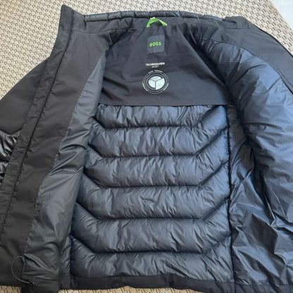 Hugo Boss mens black puffer coat - XL