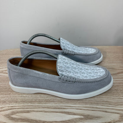 Dior Granville Light Grey Suede Oblique Loafer – UK 8