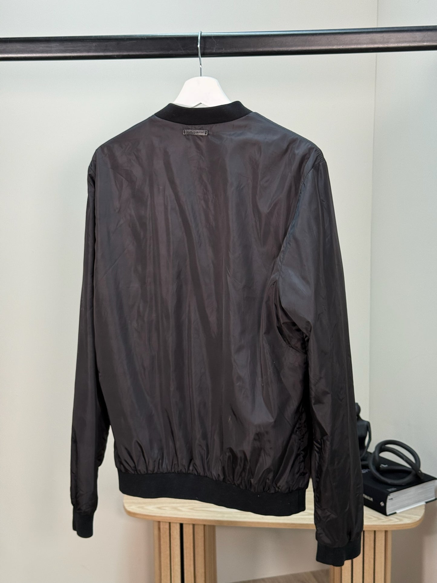 Dolce & Gabbana Black Nylon Bomber Jacket - 52/ Large