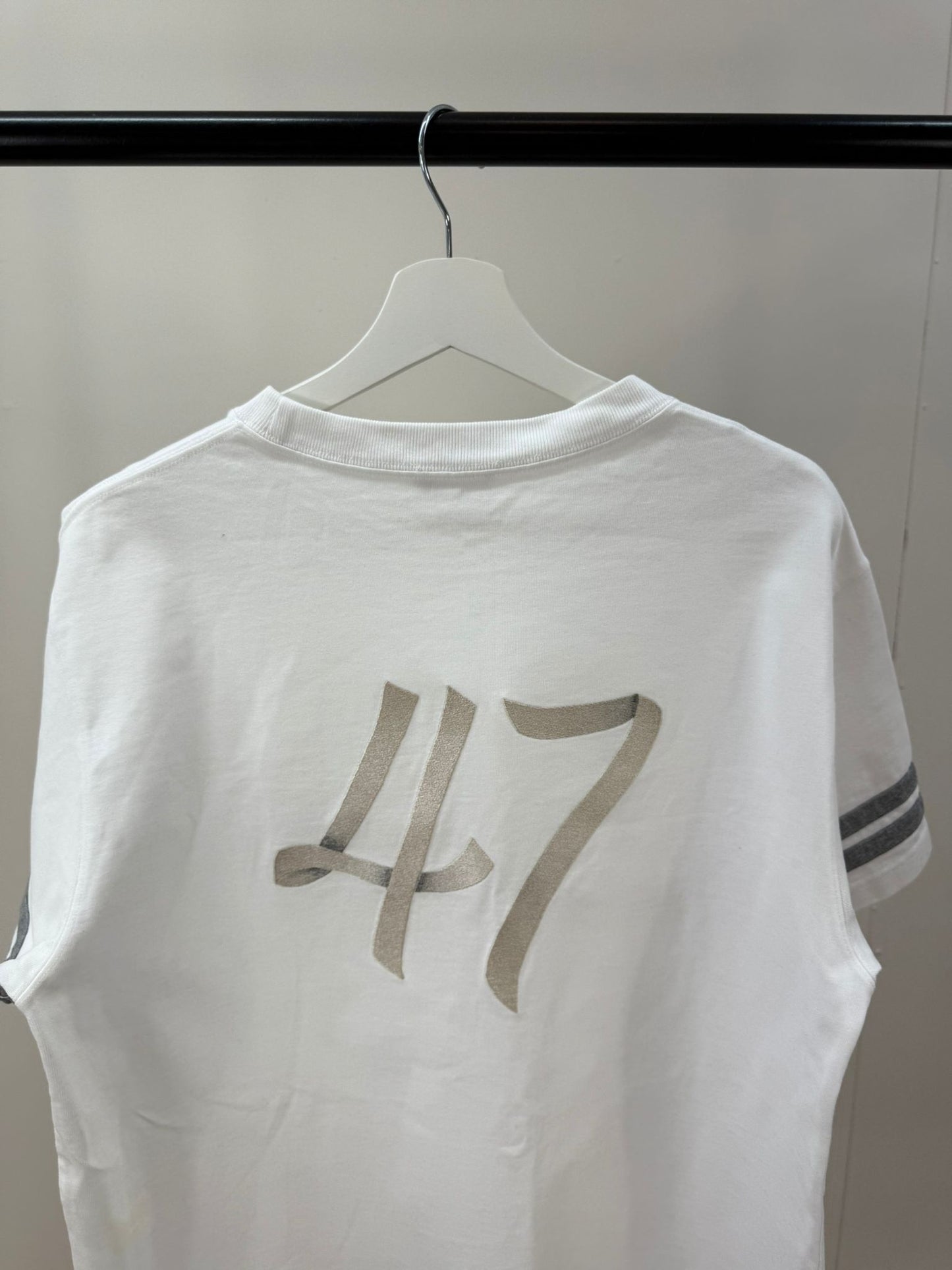 Dior White Ribbon Logo T-Shirt -Medium