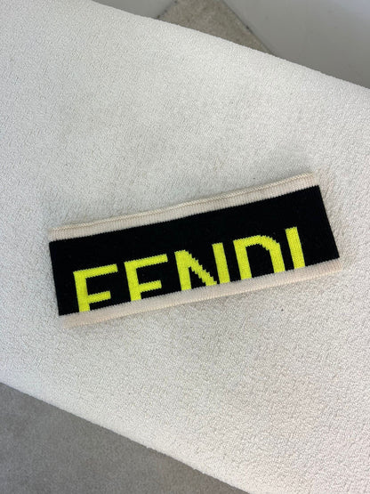 Fendi Black Yellow Head Scalf