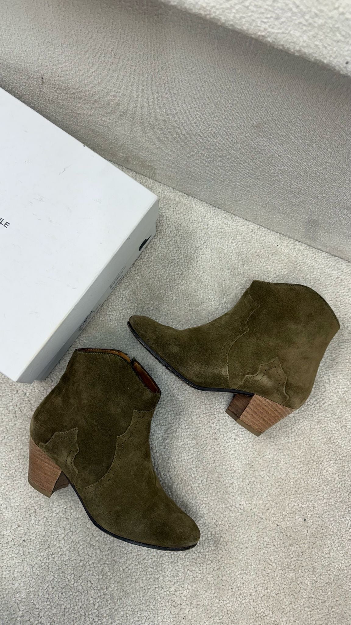 Isabel Marant Velvet Boots Brown Cowboy Boots - UK 2
