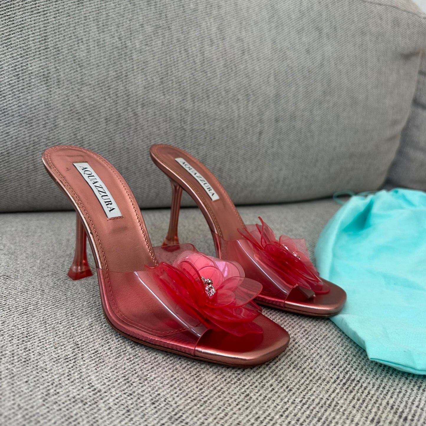 Aquazzura Zsa Zsa Clear Mule Heels – EU 36 / UK 3