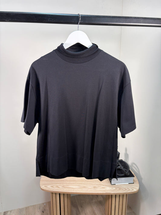 Acne Studio Black High Neck Top - small