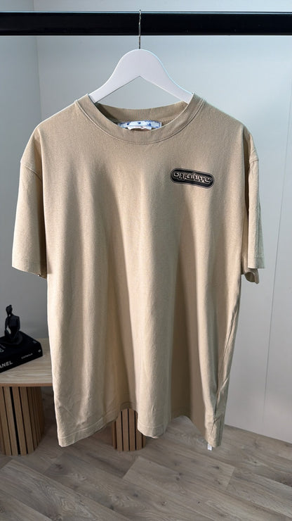 Off-White Cream Warrior Logo T-Shirt – Medium