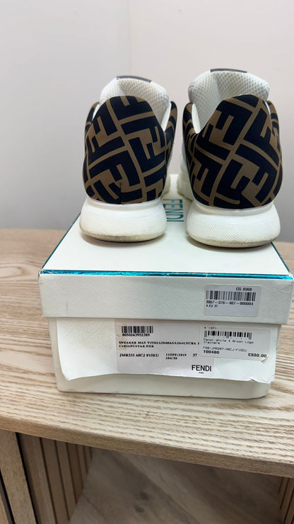 Kids Fendi Kids White FF Trainers – EU 37 / UK 4