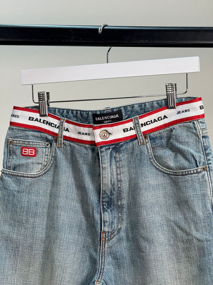 Balenciaga Unifit Wideleg Denim Jeans - XS