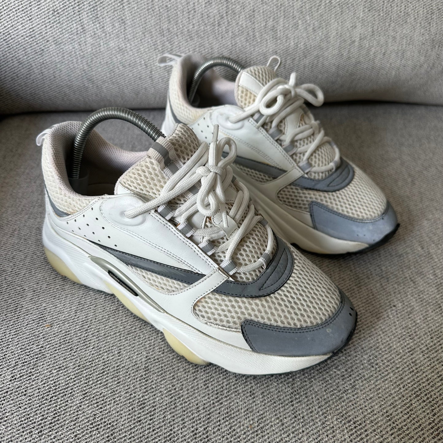 Dior White & Grey B22 Trainers- EU 40/ UK 6