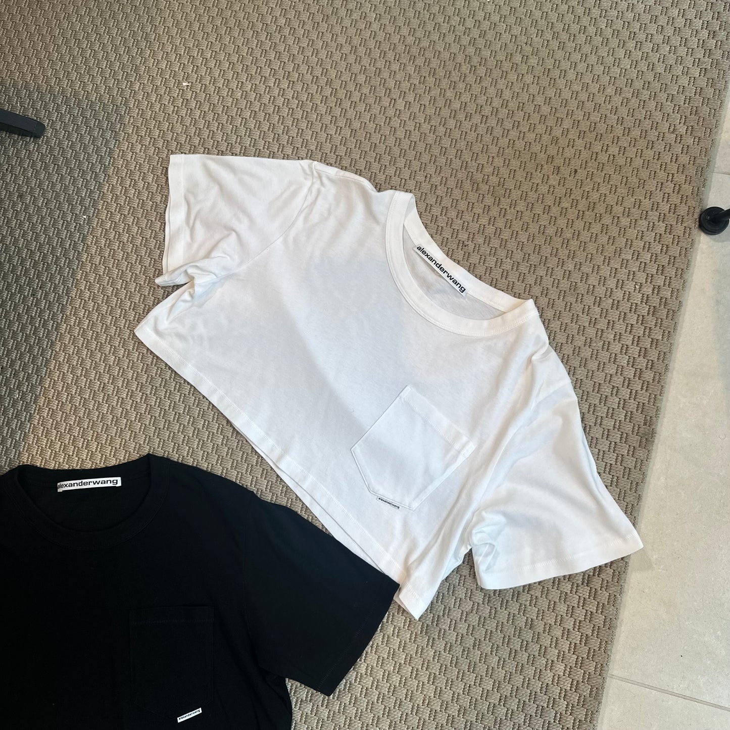 Alexander Wang White Logo Crop Top - Medium