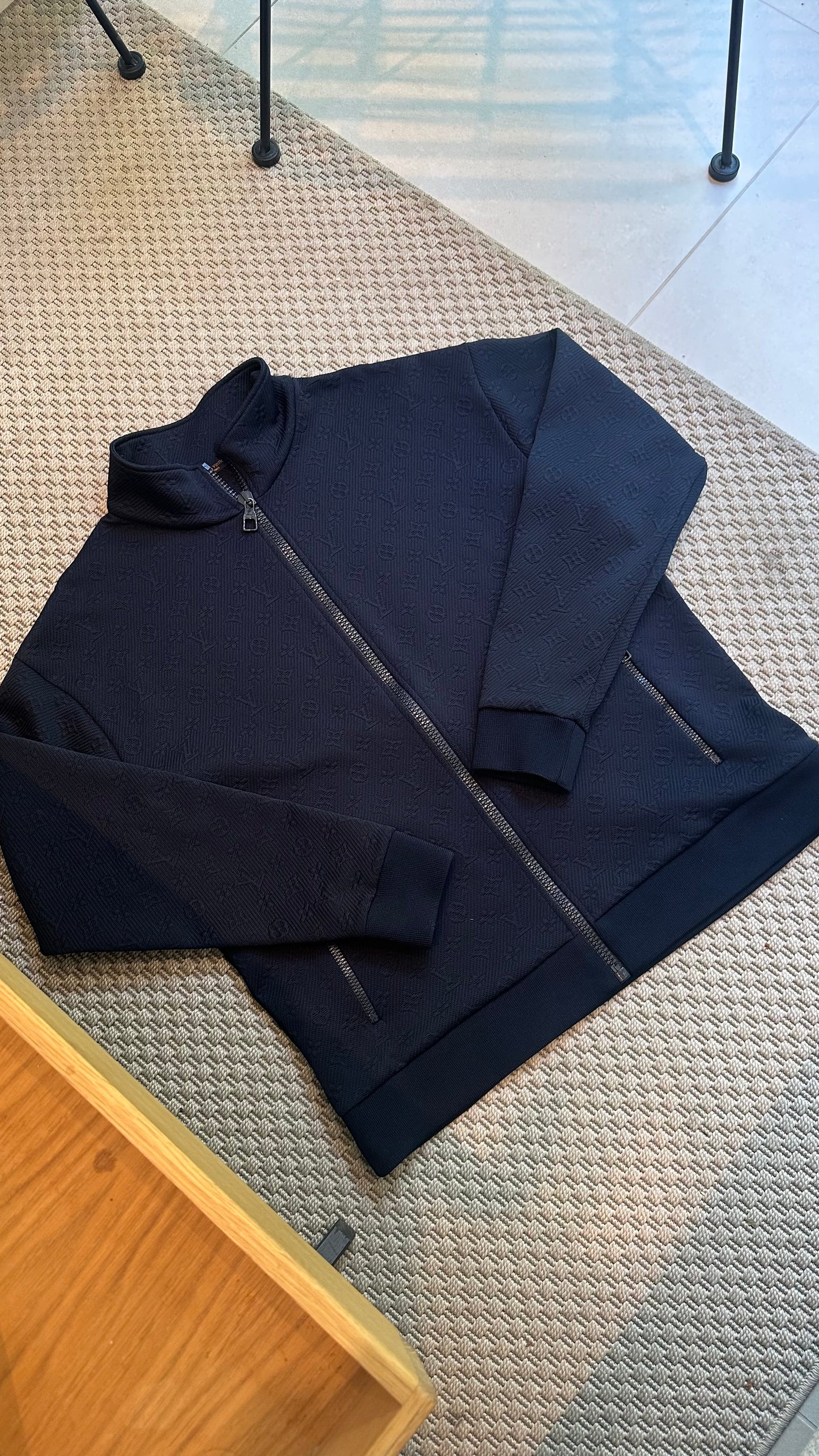 Louis Vuitton Navy Technical Zip Track Jacket - XL