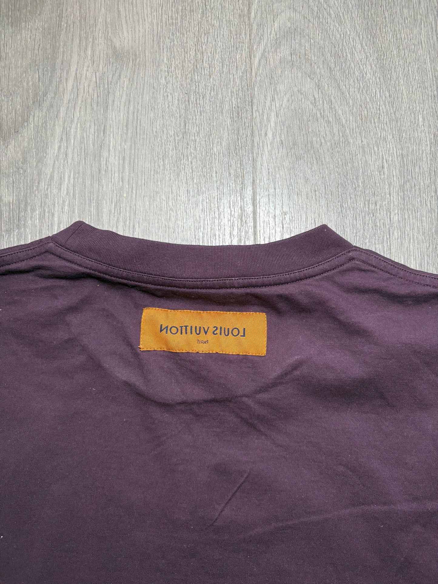 Louis Vuitton Burgundy Embossed LV T-Shirt -XXL