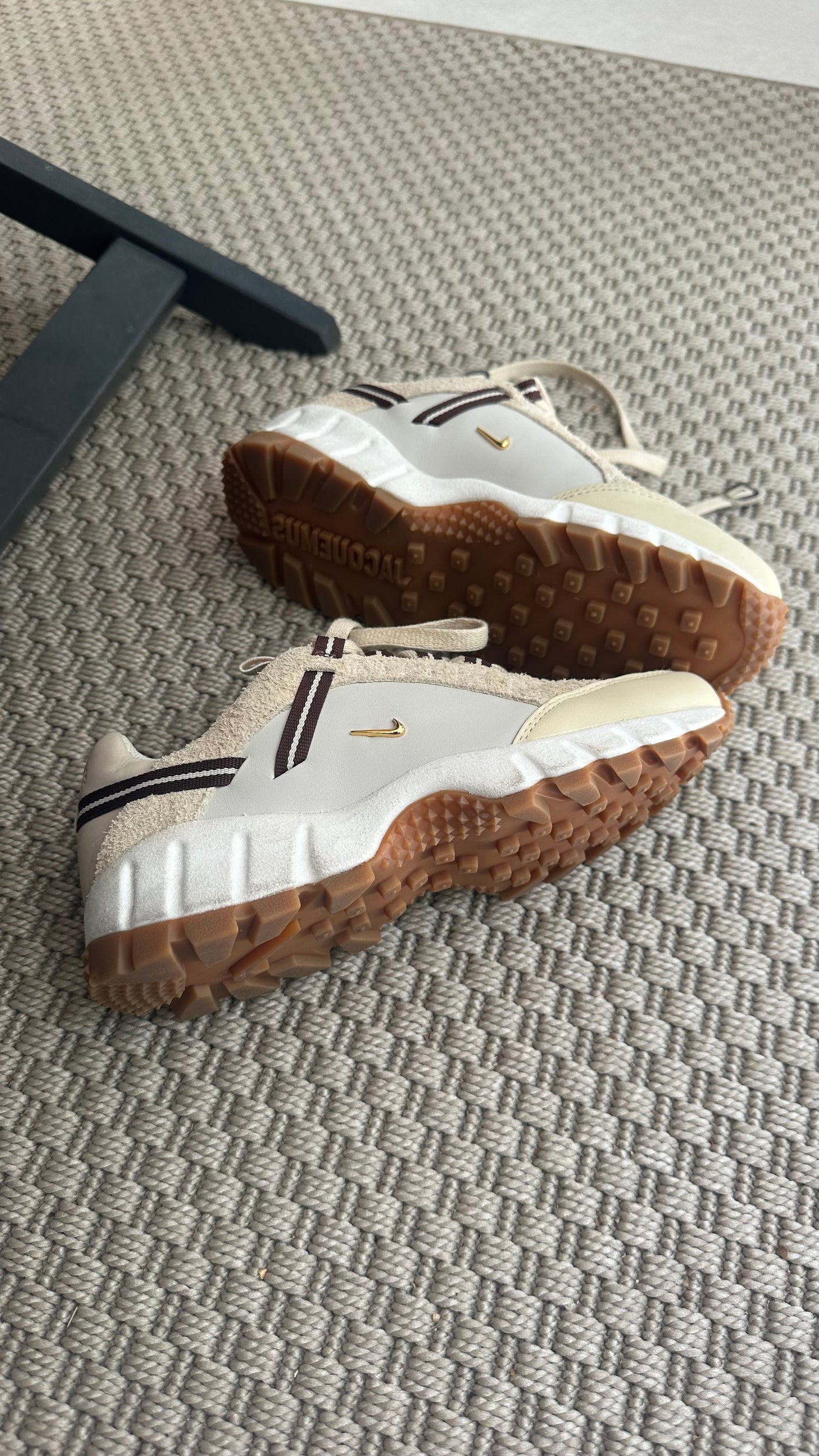 Jacquemus x Nike J Force 1 Low SP Cream Brown Trainers – UK 2.5 / EU 35.5