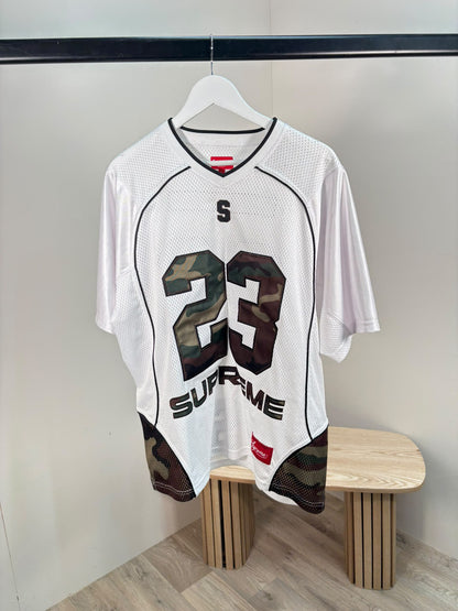 Supreme White Camo 23 Football Jersey - Large