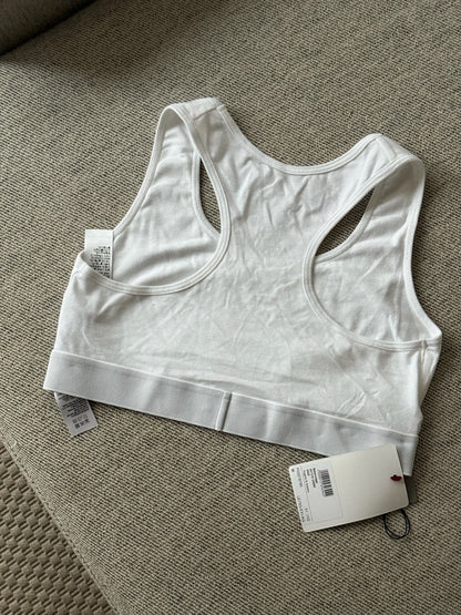 Balenciaga White Black Logo BB Crop Top - Medium