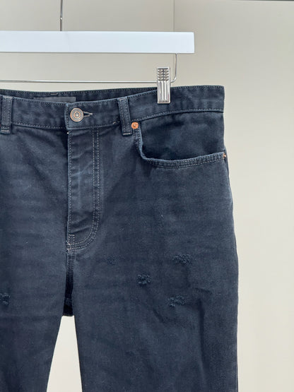 Balenciaga Black logo on back black jeans - 34