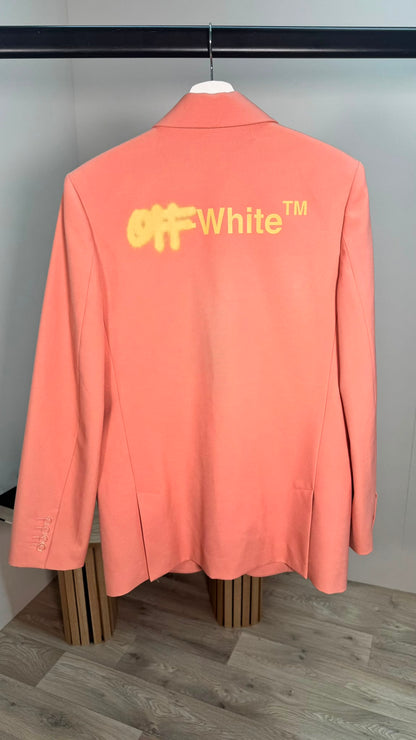 Off-White Salmon Single-Breasted Blazer – IT 42, UK 10