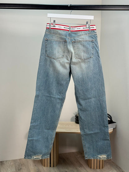 Balenciaga Unifit Wideleg Denim Jeans - XS