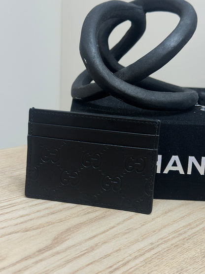Gucci Black GG Emblem Cardholder
