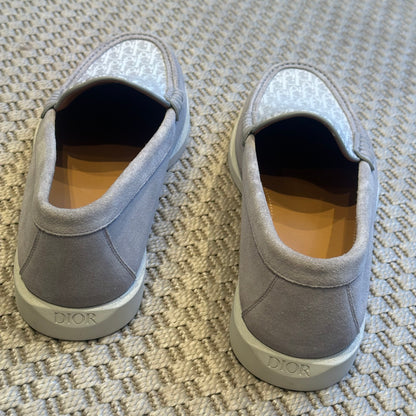 Dior Granville Light Grey Suede Oblique Loafer – UK 8