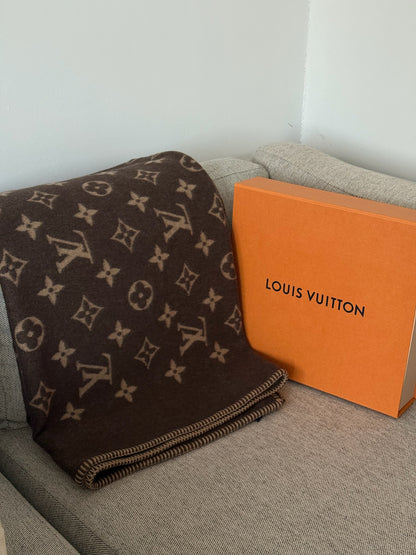Louis Vuitton Neo Monogram Cashmere Blanket- Brand New In Box