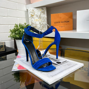 Royal blue and 2024 gold high heels