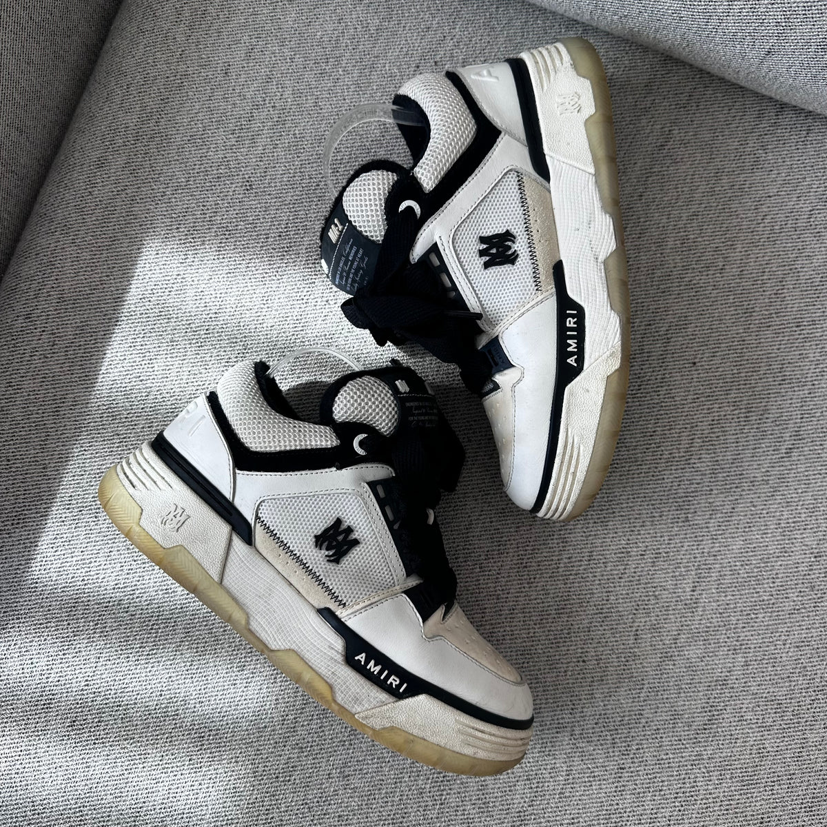 Amiri MA-1 White & Black Low Trainers – EU 40 / UK 6 Men