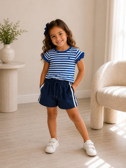 Kids Ralph Lauren Blue Stripe T-Shirt – Age 4