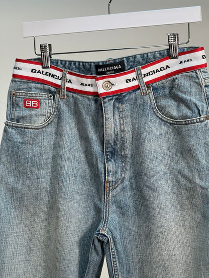 Balenciaga Unifit Wideleg Denim Jeans - XS