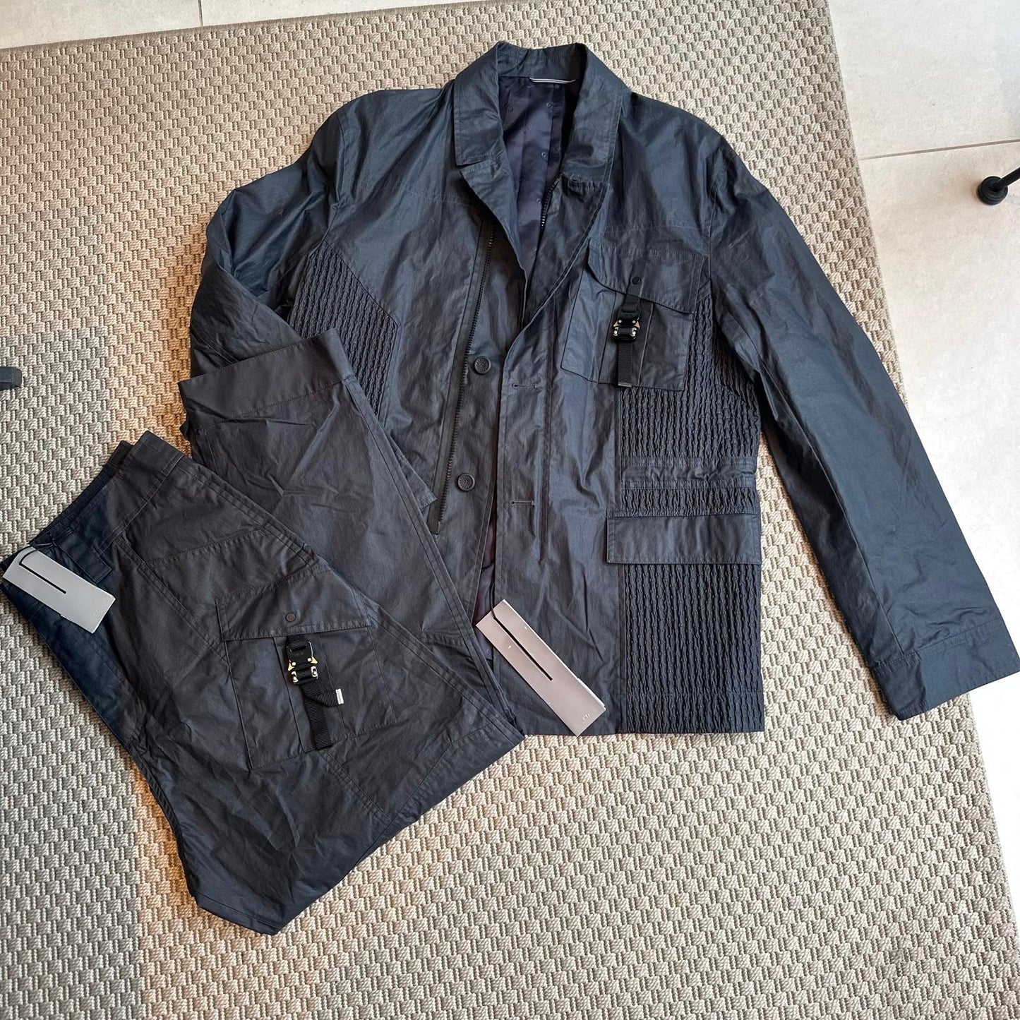 Dior Navy Woven CD Buckle Jacket, brand new in tags - Large