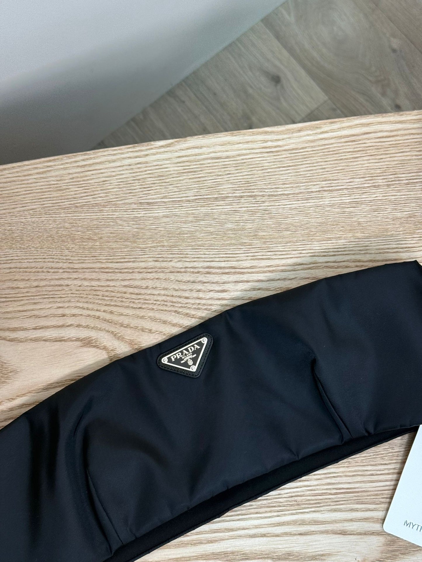 Prada Black Re-Nylon Bandeau Logo Top - New In Tags EU 44