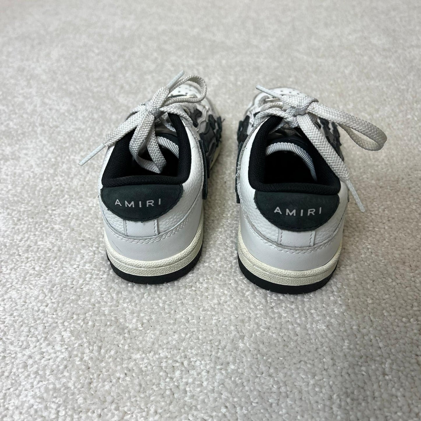 Kids Amiri White & Black Bone Trainers - EU 29
