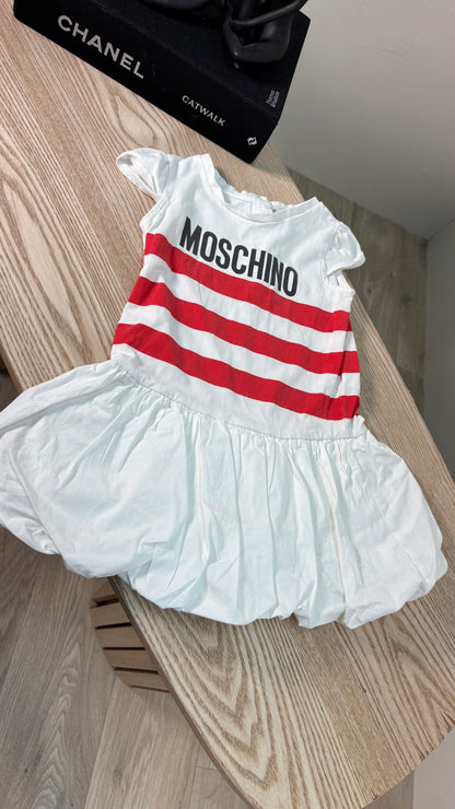 Kids Moschino White/Red Puffer Dress – Age 2